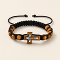 Bracelet Chrétien en Bois avec Crucifix