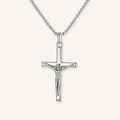 Collier Croix Catholique Argent avec Crucifix