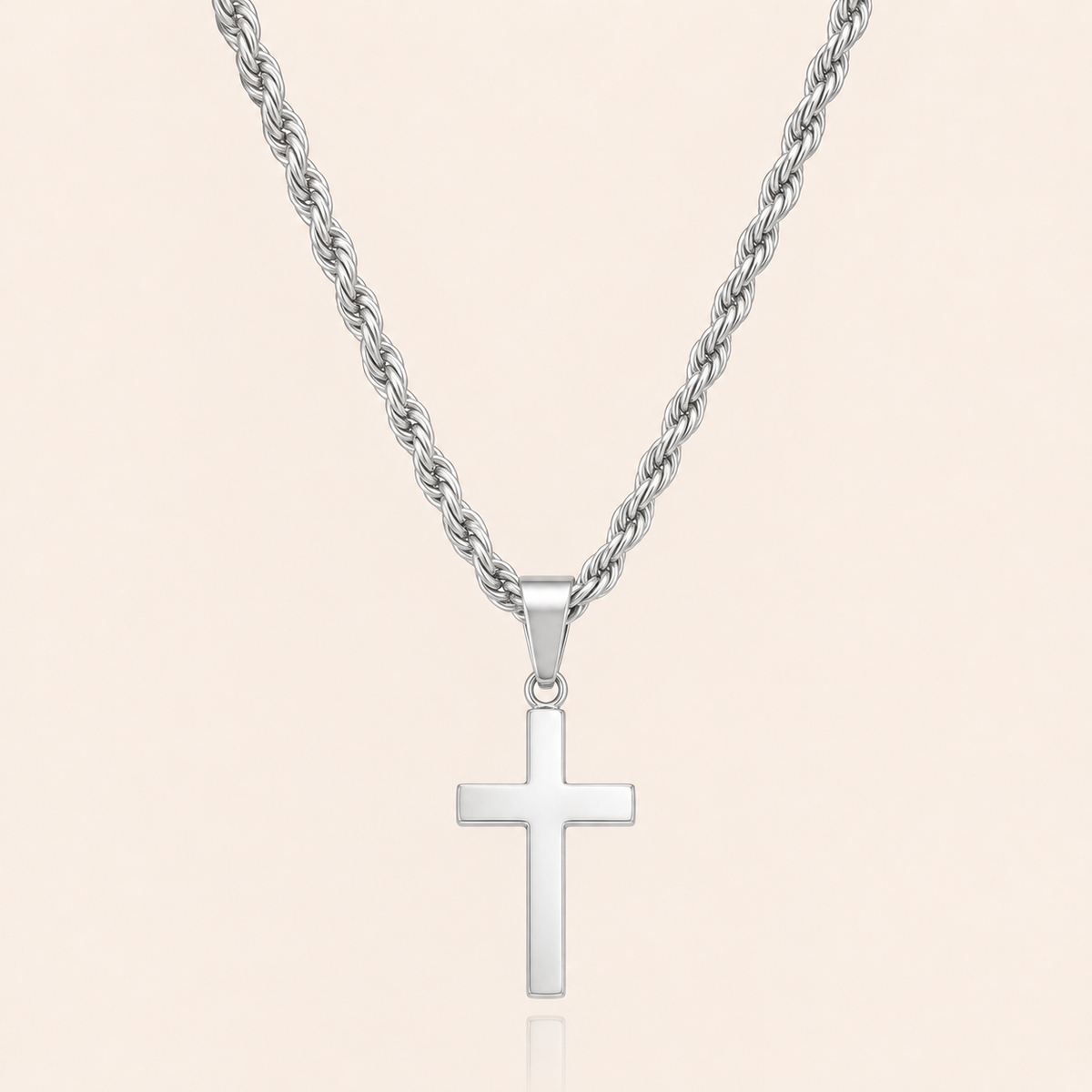 Collier Croix Chrétienne Argent - Pendentif Croix Lisse