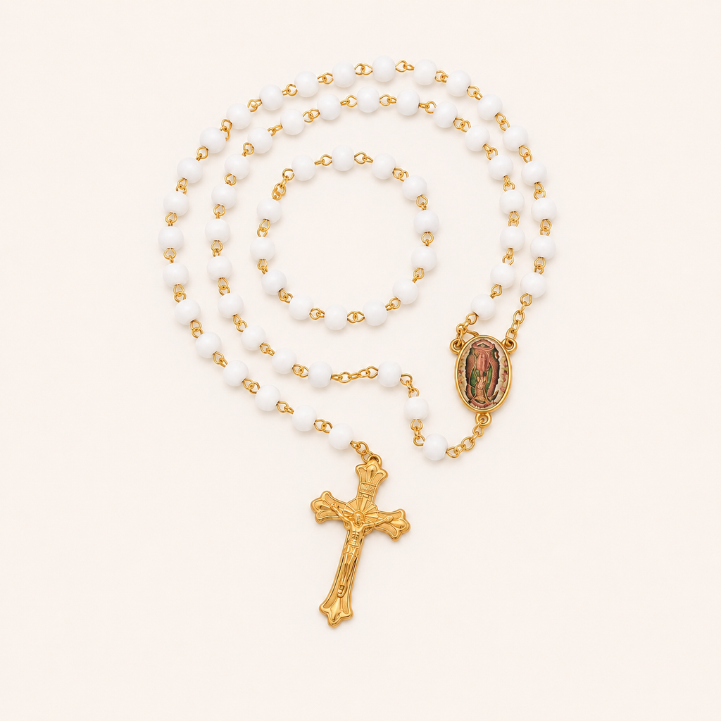 Chapelet chrétien Notre-Dame de Guadalupe avec crucifix