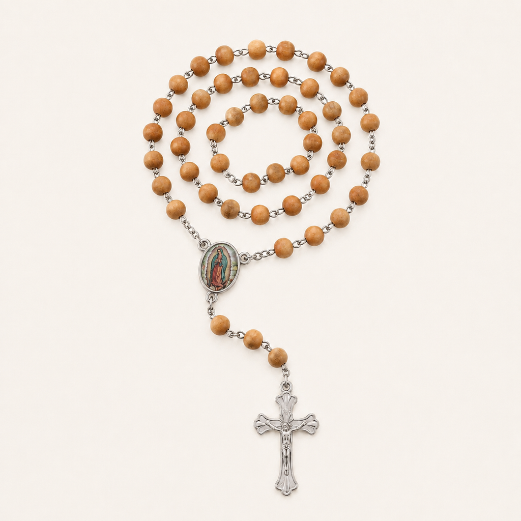 Chapelet chrétien Notre-Dame de Guadalupe avec crucifix