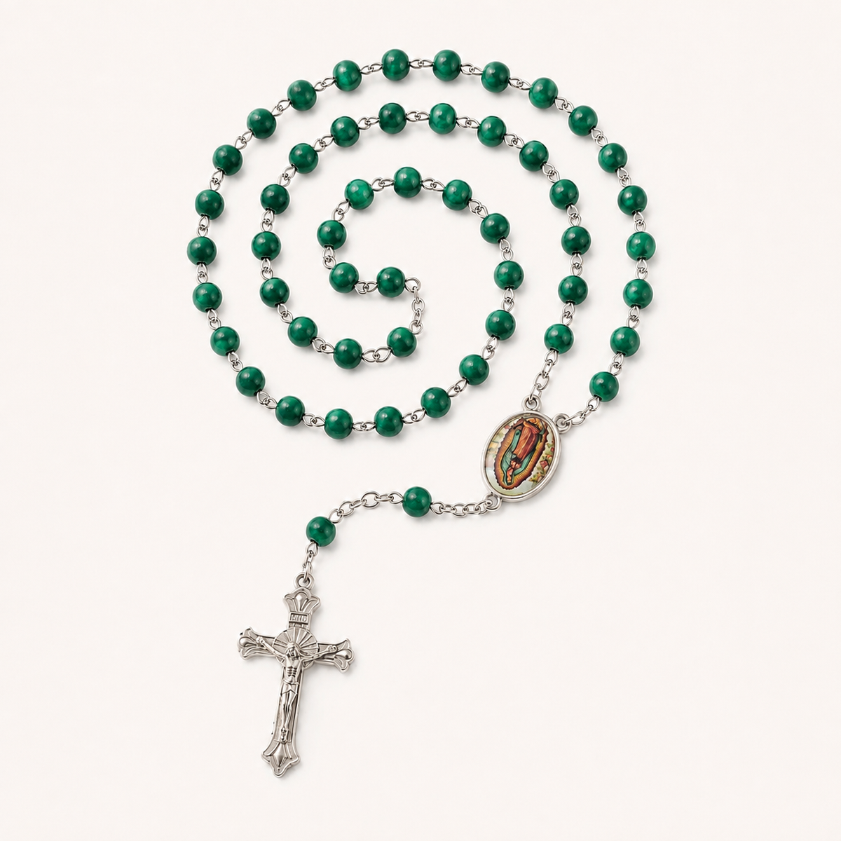 Chapelet chrétien Notre-Dame de Guadalupe avec crucifix