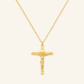 Collier Crucifix en finition Or - Croix Catholique