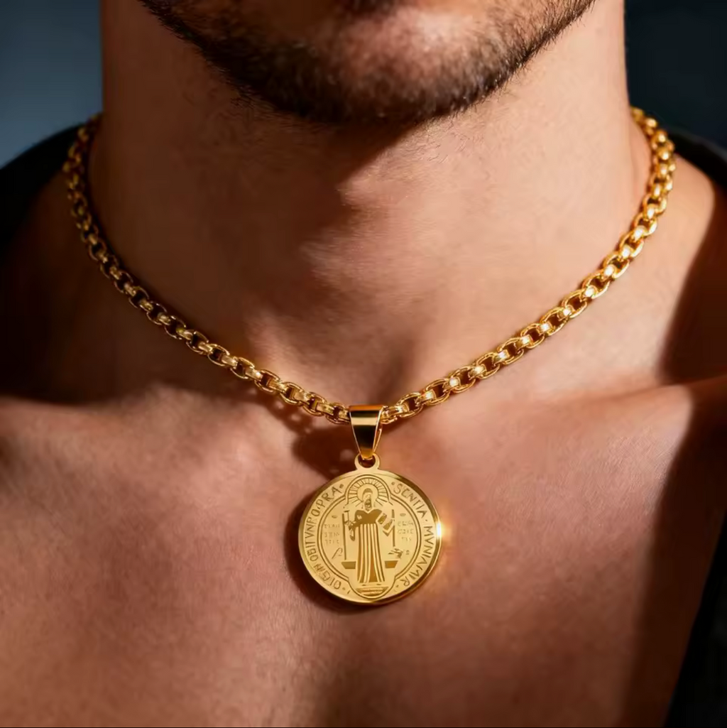 Collier saint Benoit - Médaille de protection