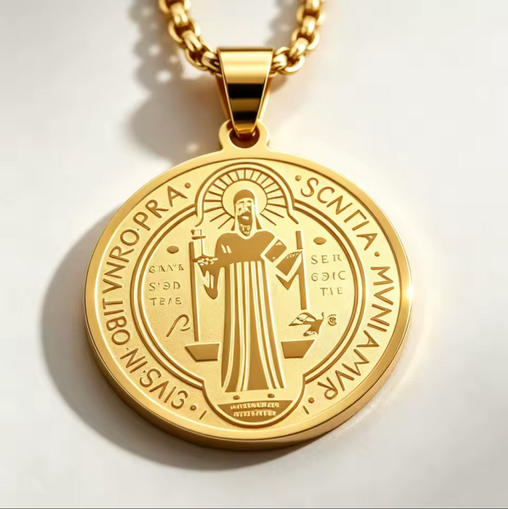 Collier saint Benoit - Médaille de protection